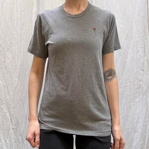 Troye Sivan Heather Gray Cotton Tee Shirt With Rose Emblem